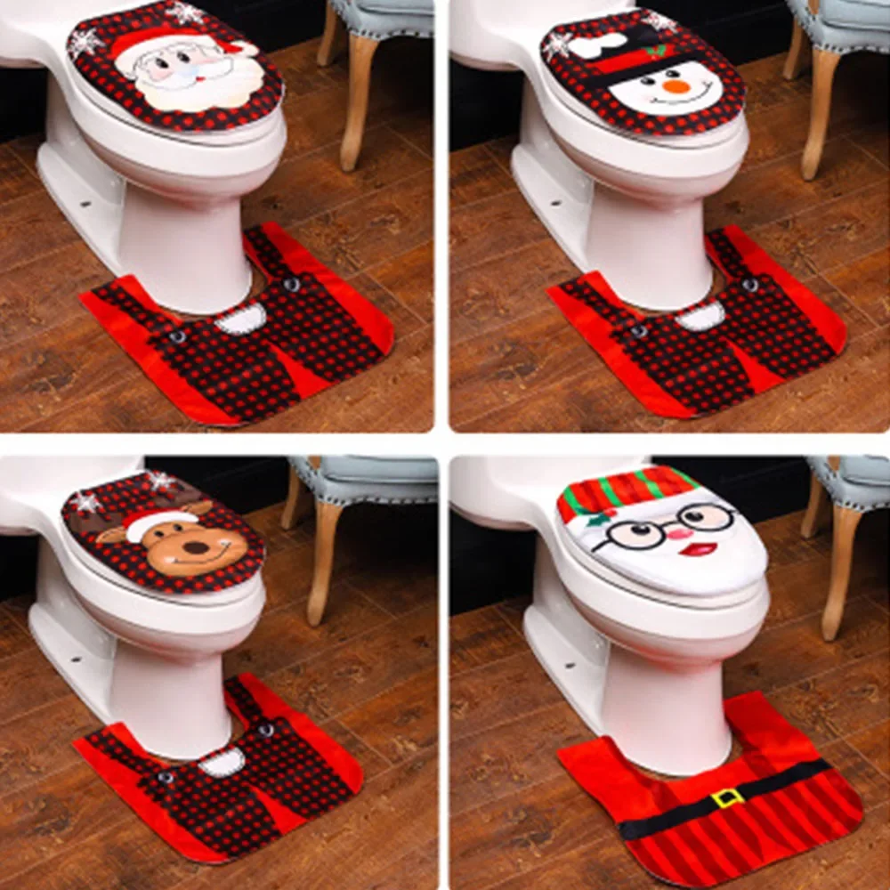 Juego de decoración de alfombras con Pedestal para el hogar, tapa de alfombra con Pedestal, 2 uds., cómodo, Navidad, 2 uds.