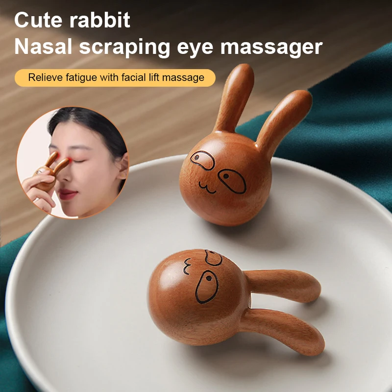 Wooden Nose Massager Promote Blood Circulation Point Pedicure Face Therapy Lifting Board Gua Sha Nose Tools Massager