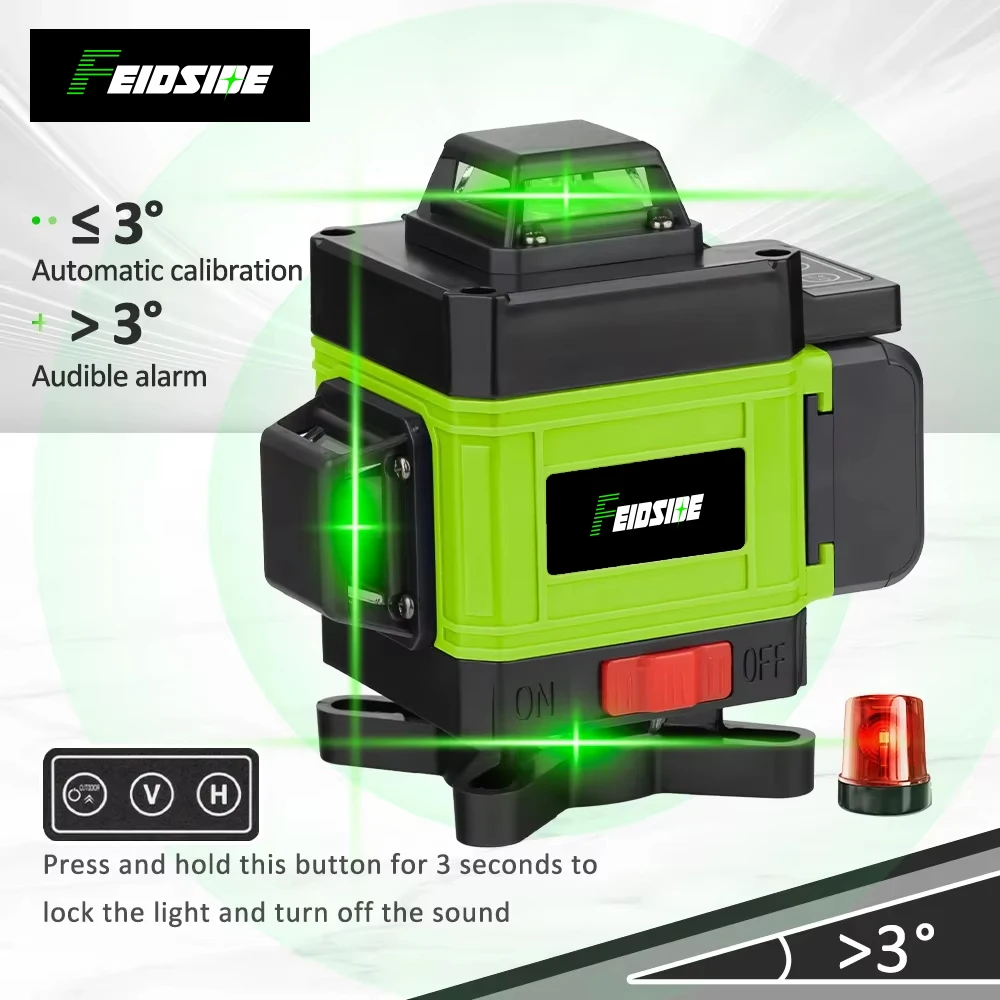 feidside-4d-16-lines-green-beam-laser-level-360°-self-leveling-horizontal-vertical-mode-professional-diy-dual-use