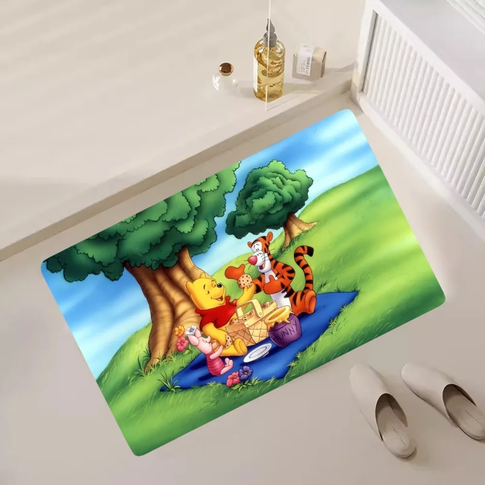 MINISO Winnie the Pooh tappetino camera da letto cucina porta bagno casa piede Super assorbente antiscivolo