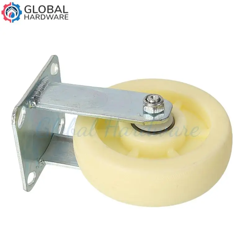 6-inch Fixed Standard Nylon Wheel with Non-slip Design – Essential Closet/Shelf/Tool Cart Bottom Part