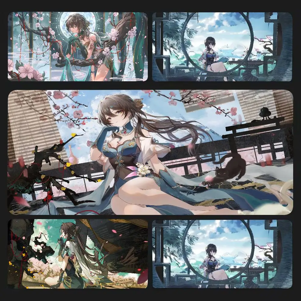 Ruan Mei Anime Honkai Star Rail Mousepad Non-slip Suitable For Office Computers Laptops E-sports Game Desk Mats XXL Keyboard