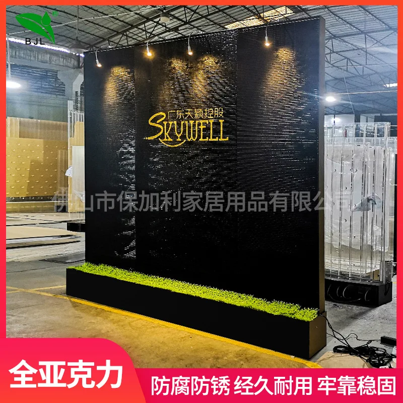

Customized. Acrylic Landscape Wall Company Background Wall Wall Carved Curtain Wall Flow Bath Curtain Wat