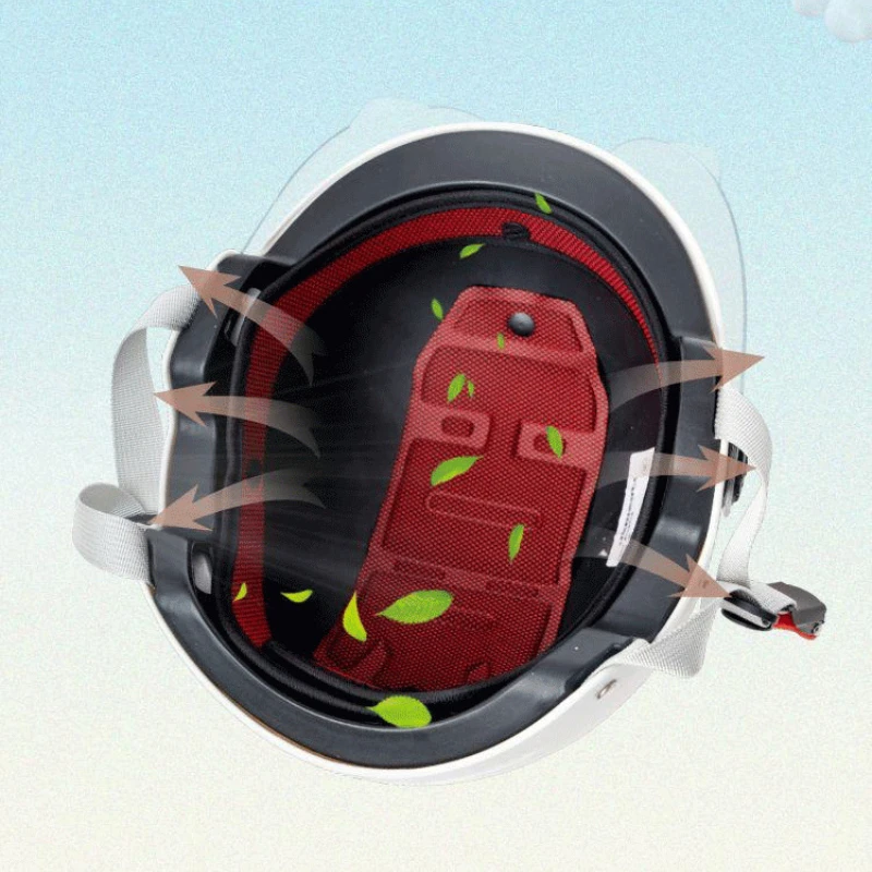 Kask rowerowy z certyfikatem 3C, męski i damski, dla dorosłych i dzieci, z motywem kreskówkowym, na rower elektryczny, motocykl, kask otwarty z goglami.