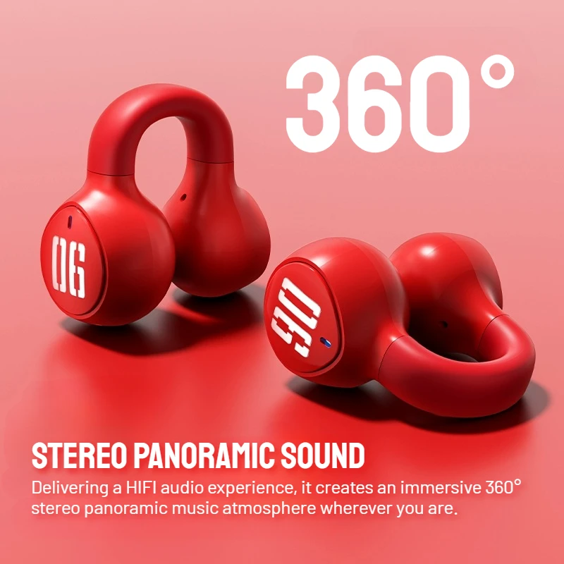 Zombiescat S4 مشبك أذن شفاف TWS سماعات أذن لاسلكية HIFI ستيريو بلوتوث سماعة ألعاب رياضية سماعة رأس بخاصية البلوتوث مع ميكروفون