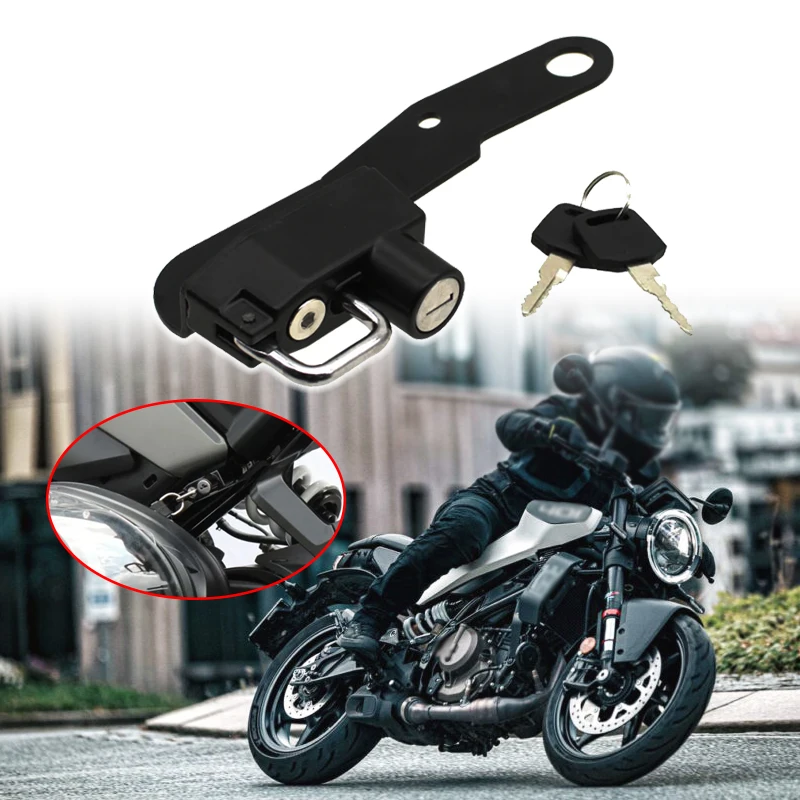 For HUSQVARN Svartpilen401 SVARTPILEN 205 401 2024 Motorcycle Vitpilen 401 Helmet Lock Side Anti-theft Security with 2 Keys