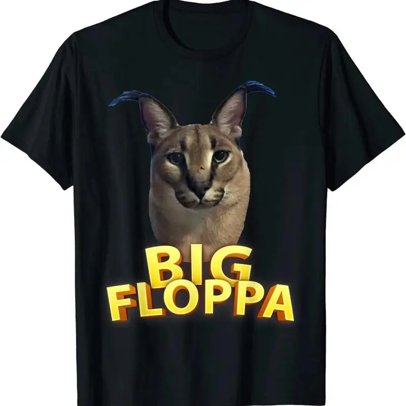 Big Floppa Glowing Yellow Eyes T-Shirt