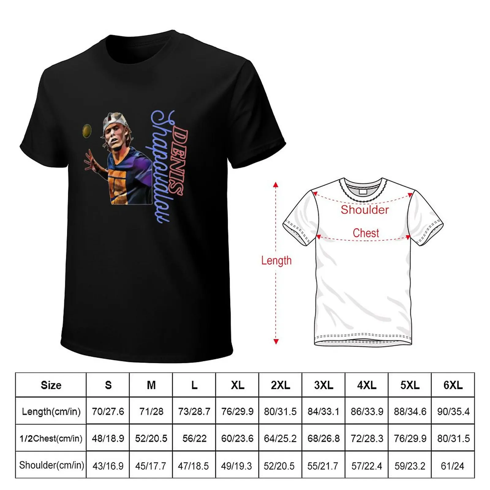 Denis Shapovalov T-Shirt plus sizes anime clothes summer tops tshirts for men