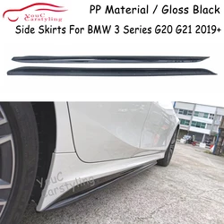 G20 Gloss Black Side Skirt Bumper Lip Splitter Side Skirts For BMW 3 Series G20 4-door Sedan 2019 +