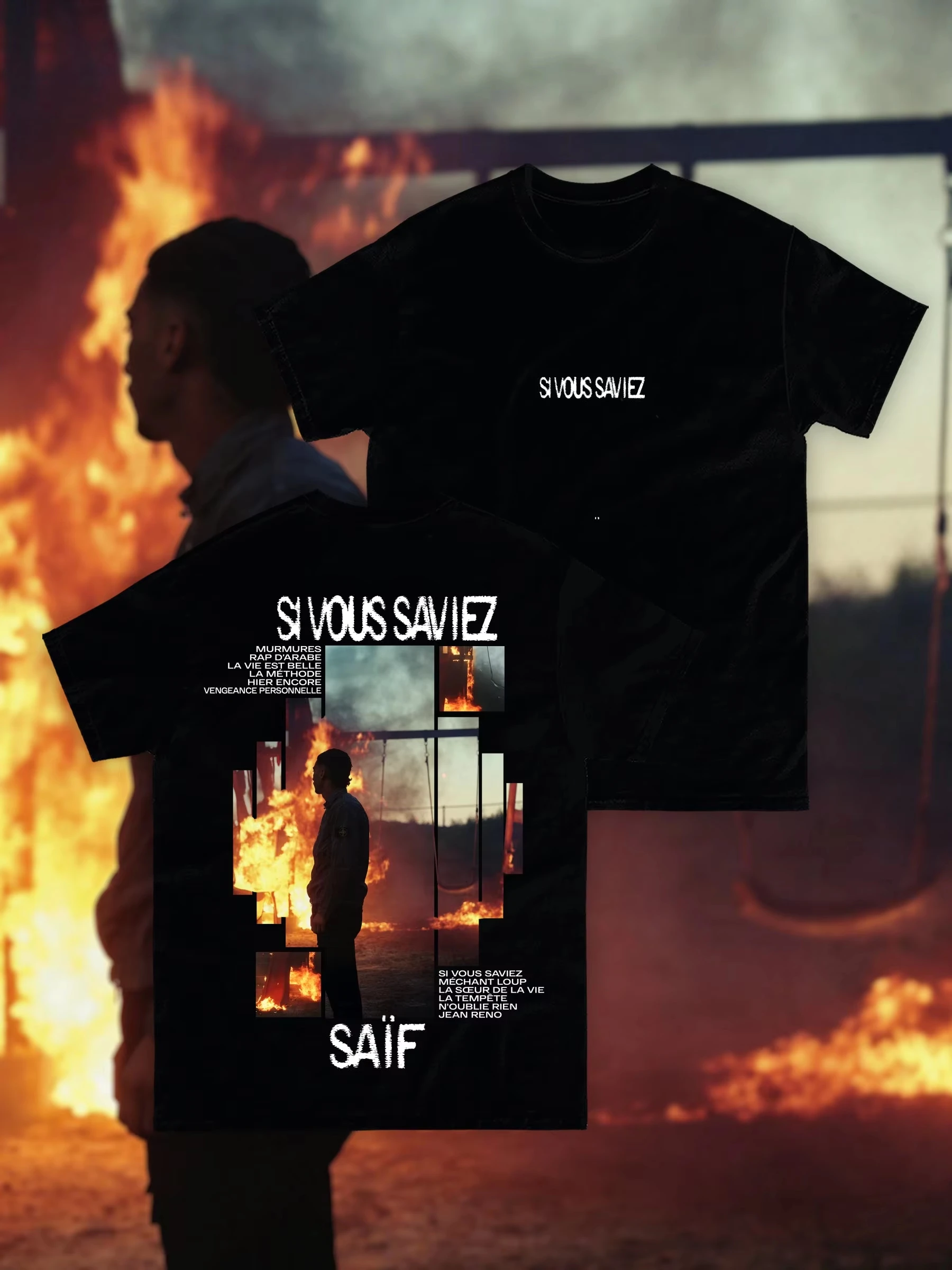 France Rapper Saif Album Si Vous Saviez 2026 Merch T Shirt Clothing T-Shirts Suitable for Both Men and Women