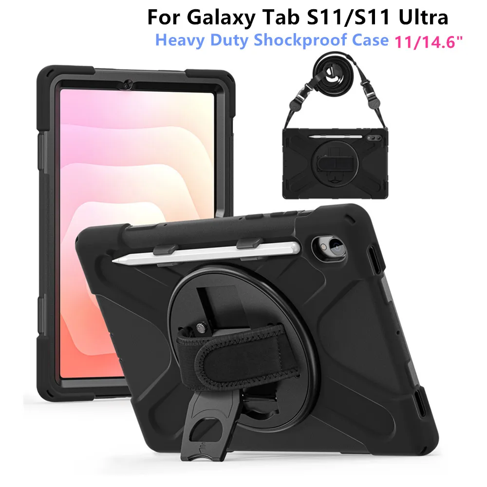 

Противоударный чехол повышенной прочности для Samsung Galaxy Tab S11 11 дюймов 2025, чехол-подставка для Tab S11 Ultra 14.6 дюймов, чехол-накладка для планшета S11 11 дюймов