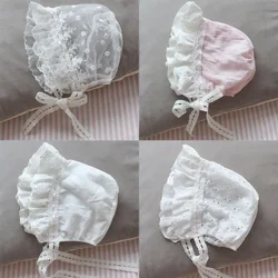 Summer Sweet Newborn Child Wide Side Lace Lacing Hat Maternal and Child Supplies Princess Cool Baby Girls Hats