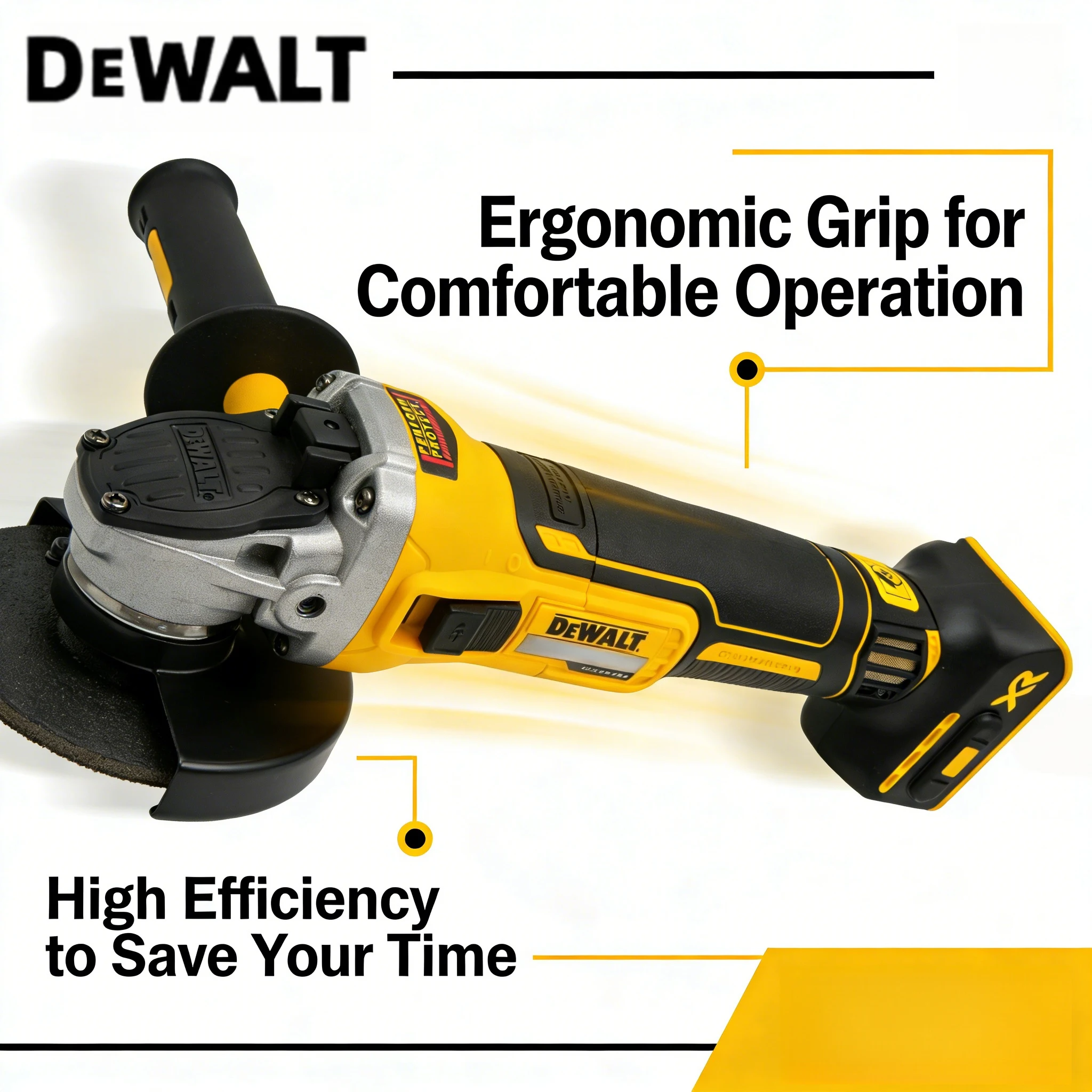DEWALT DCG405 125mm flat head angle grinder bare machine tool cutting machine brushless 20V lithium battery tools(no battery) - view 2