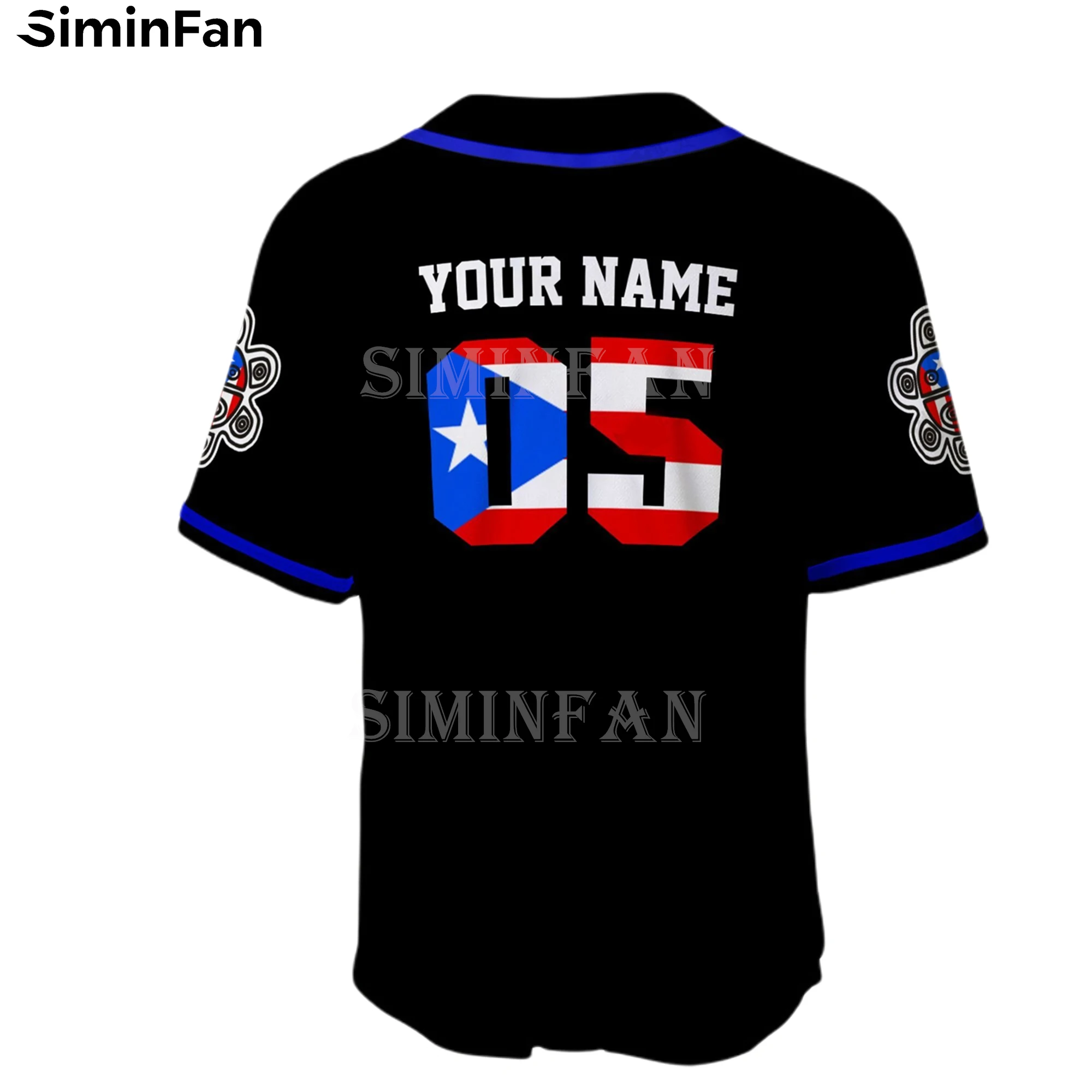 PUERTO RICO BASEBALL 3D Printed Mens Collarless Jersey Shirts Camisa Holiday Summer Beach T-Shirt Women Short Sleeve Tee Top