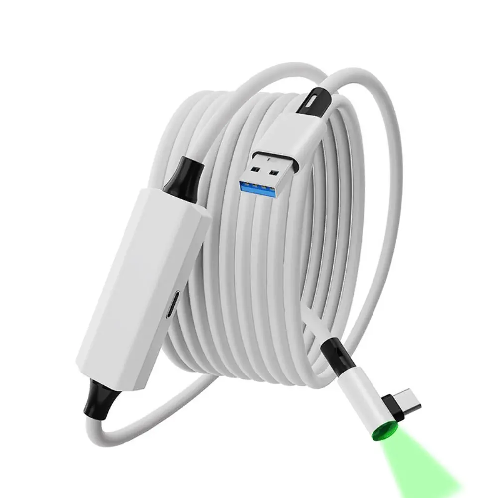 كابل USB3.2 Gen1 5M VR Link من النوع a إلى C 5Gbps كابل نقل البيانات ثابت لـ Meta Quest 3/3S/Pico 4 Ultra