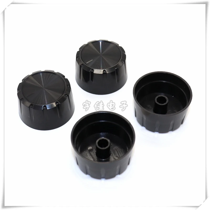 2PCS 35×19MM Striped Plastic Knob Cap Potentiometer Knob Cap Power Amplifier Volume Adjustment Knob Cap Flower Shaft