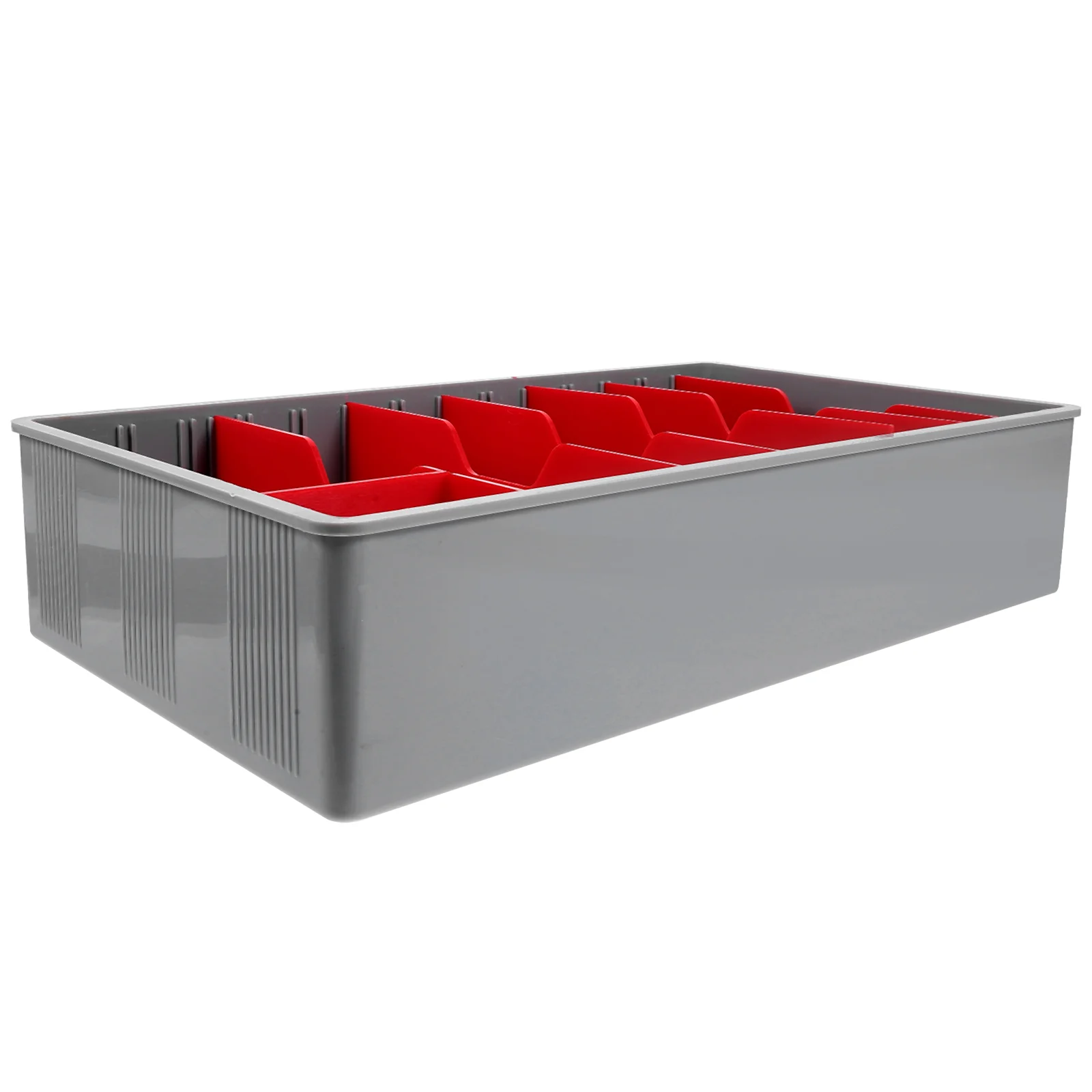 

Five -grid Cashier Box Register Drawer Bins Coin Insert Tray Holder Plastic Multiple Compartment Storage Office Removable