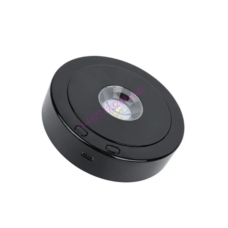 M76B 8 Lighting Effects 3 Speed Rotation Plastic Display Stand for Decorative Items