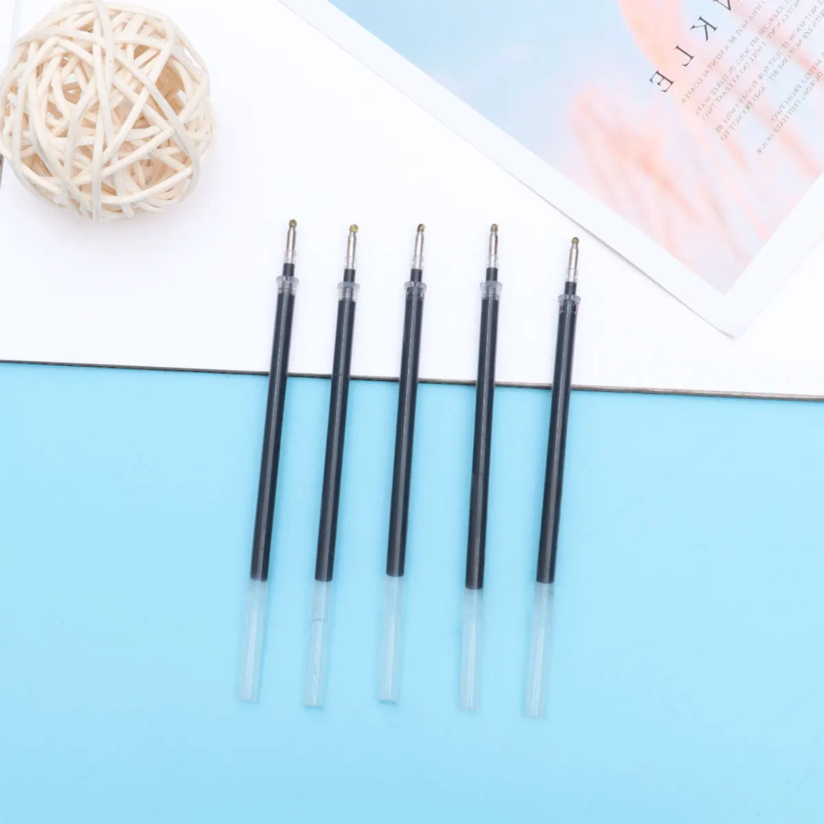 

12pc For Gel Pens Smooth Writing 0.7Mm Ink Refills Premium Art Stationery Coloring Doodling Crafting Supplies Black