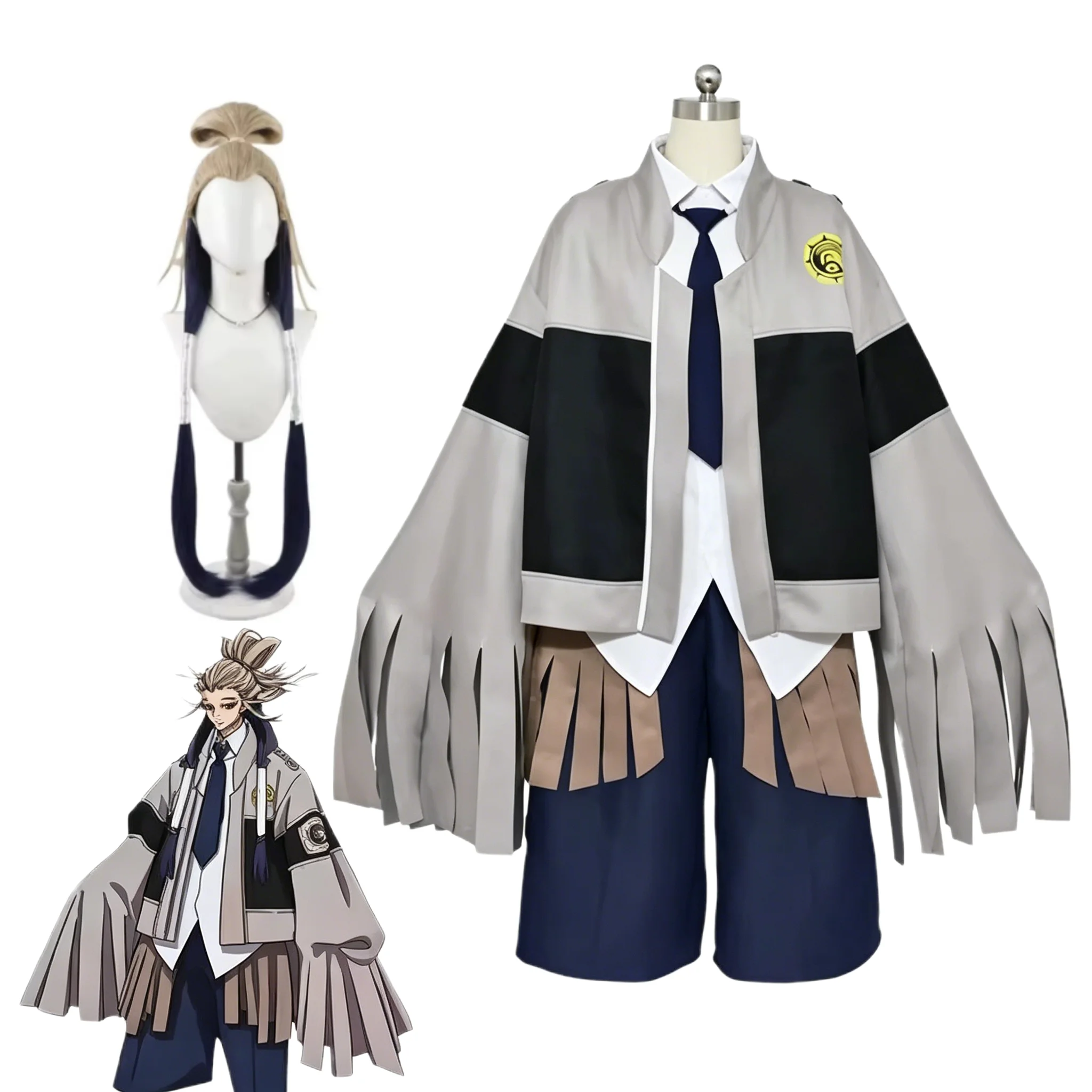

Anime GACHIAKUTA Tamsy Caines Cosplay Costume Full Set with Wig Temujin Outfit for Halloween Carnival Party