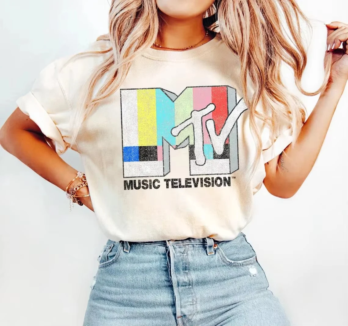 2026  new  Vintage Color Block Distressed Letter Graphic T-Shirt Retro Multicolor Block Typography Short Sleeve Tee