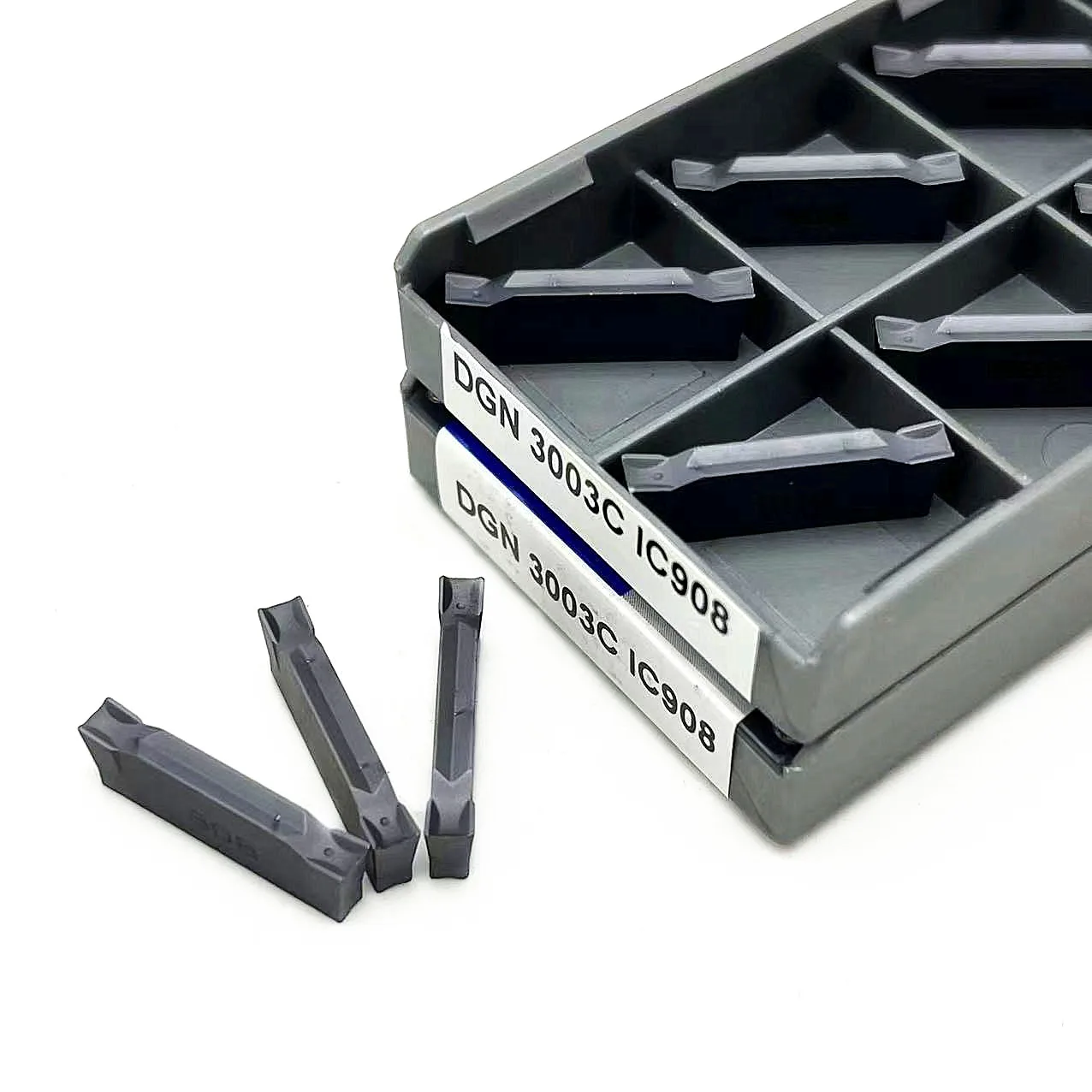 DGN3003C DGN3003J เครื่องมือเครื่องจักร10ชิ้น IC908ใบมีดเพชรเจาะรู3มม. เครื่องมือเครื่อง CNC เครื่องมือกลึงใบมีดเพชร3003J dgn