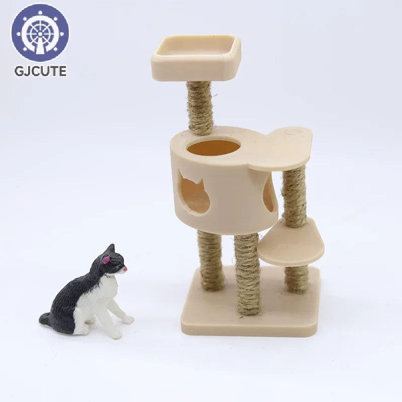 1/12 Dollhouse Simulation Cat Climbing Frame Model Miniature Pet Furniture Accessories Micro Scene Construction Props