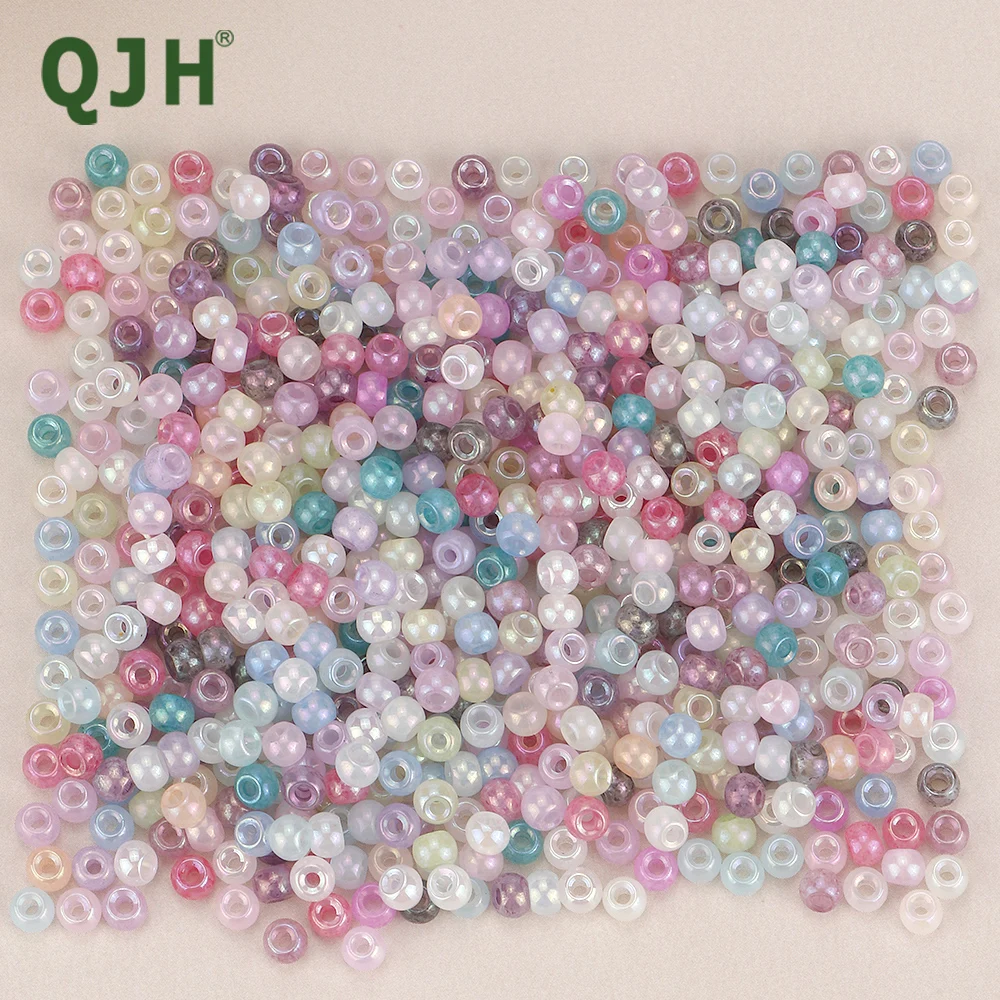 Mixed Polychromatic Glass Beads, Crystal Glass Beads for Jewelry Making Set(2/3/4mm),Beads for Bracelets Making for Girl & Woman