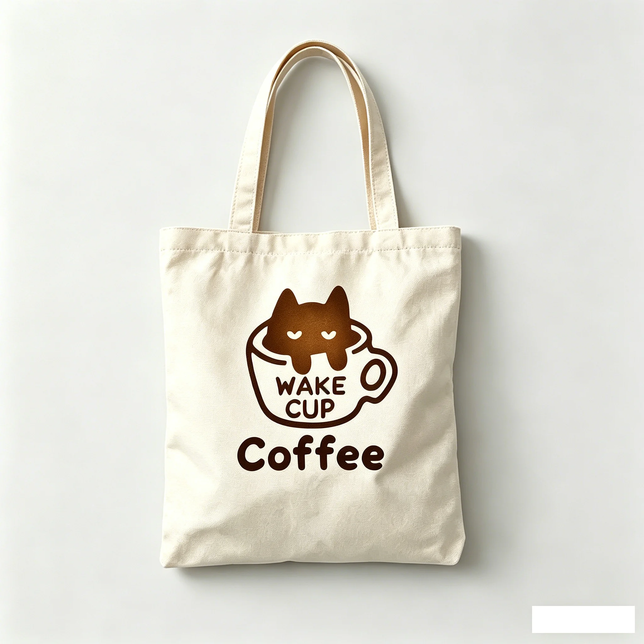 Coffee-Themed Patterned Canvas Tote for Ladies Shopping Beach Party Picnics and Holiday Gifts Can Be Used Over and Over Again