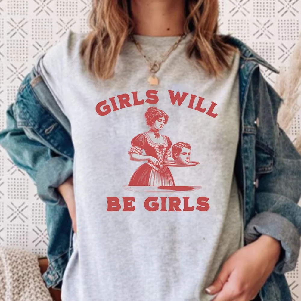 

Рубашка для девочек Will Be Girls, забавные топы Y2k, одежда для девочек, рубашки с разбивающими патриархатными феминистскими футболками, эстетичная женская одежда