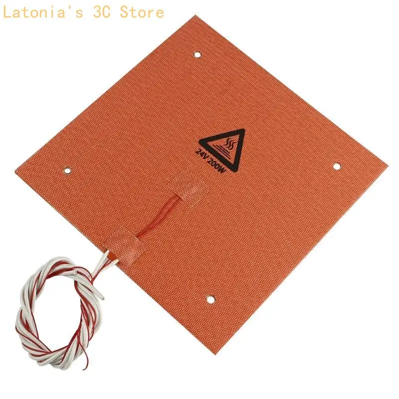 

235x235 мм, 24 В, 200 Вт, водонепроницаемый силиконовый нагревательный коврик, электрический нагревательный коврик для Ender-3