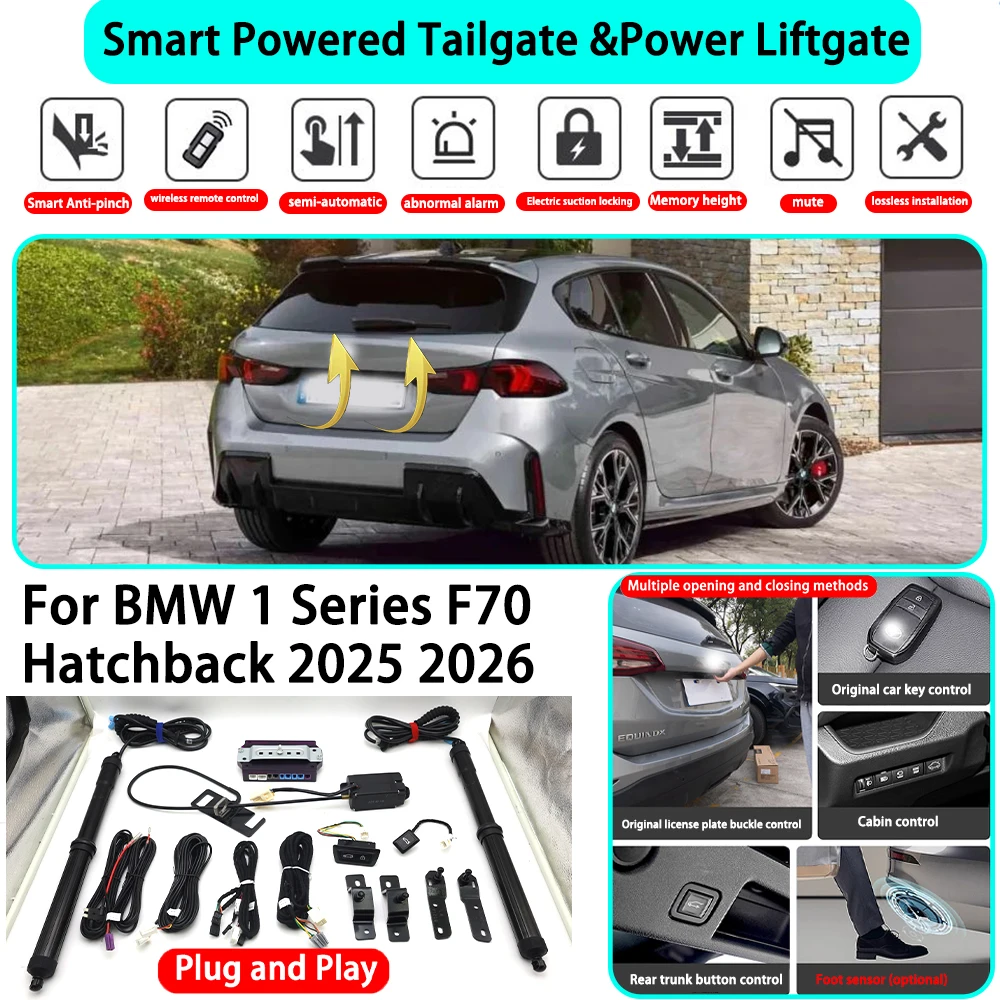 

ZJCGO For BMW 1 Series F70 Hatchback 2025 2026 OEM Smart Automatic Powered Tailgate Electric Power Tailgate Lift Kit Key Close