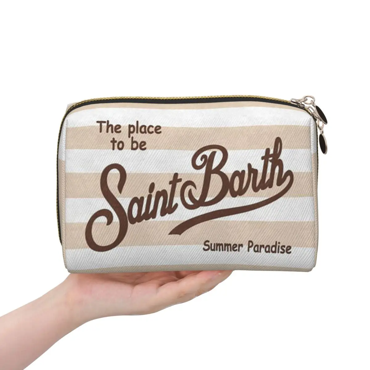 

Saint Barth Women Cosmetic Bags Travel Makeup Organizer Pouch Toiletry Storage Dopp Kit Box