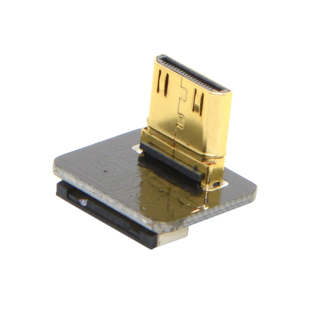 Cablecc CYFPV 90 graus para baixo angular para cima mini conector macho HDMI tipo C para fotografia aérea multicopter FPV HDTV