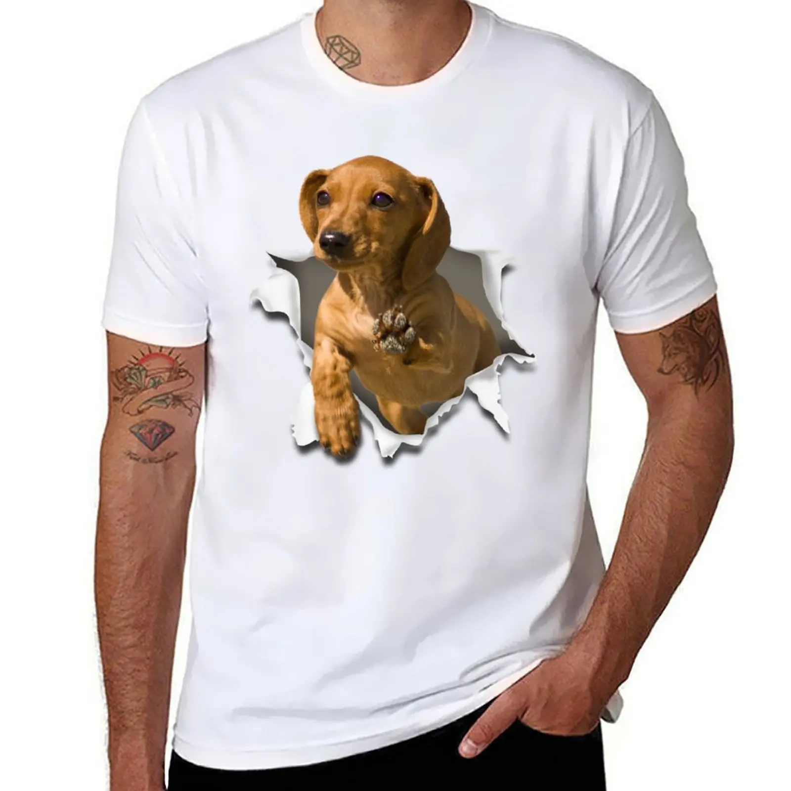 

Dachshund Art Funny Dachshund Dog Lover T-Shirt t shirts for man pack white t shirt men 100% cotton luxury brand T-Shirt
