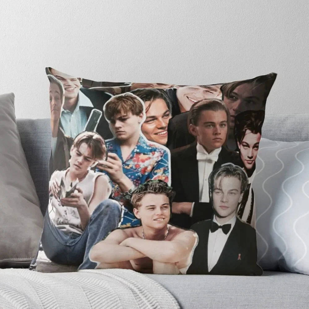 Leonardo Dicaprio Collage Throw Pillow Throw Pillow Embroidered Cushion Cover