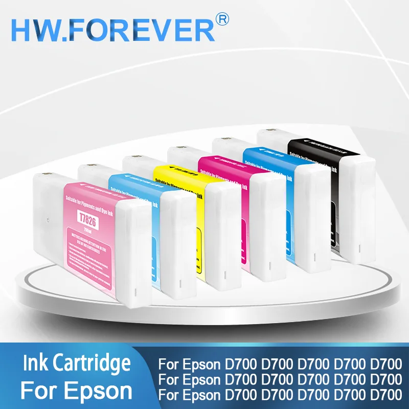 

T7821-T7826 Совместимый картридж с чип-красителем для принтера Epson D700, T7822 T7823 T7824 T7825, картридж с чернилами 200 мл