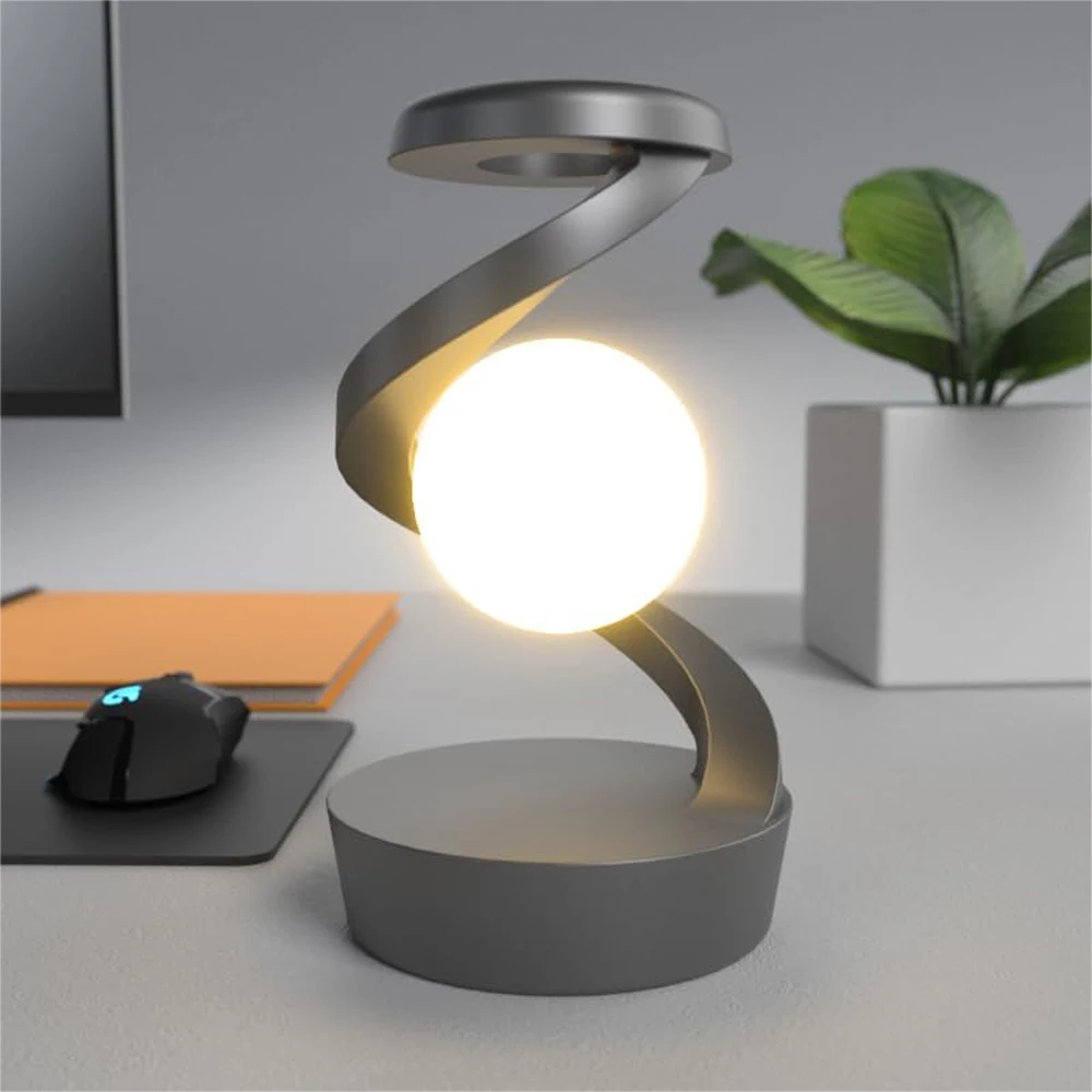 

Floating Levitation Globe LED Lamp Novelty Ball Light Wireless Charger Decorative Light for Bedroom/office Home Decor Lamps