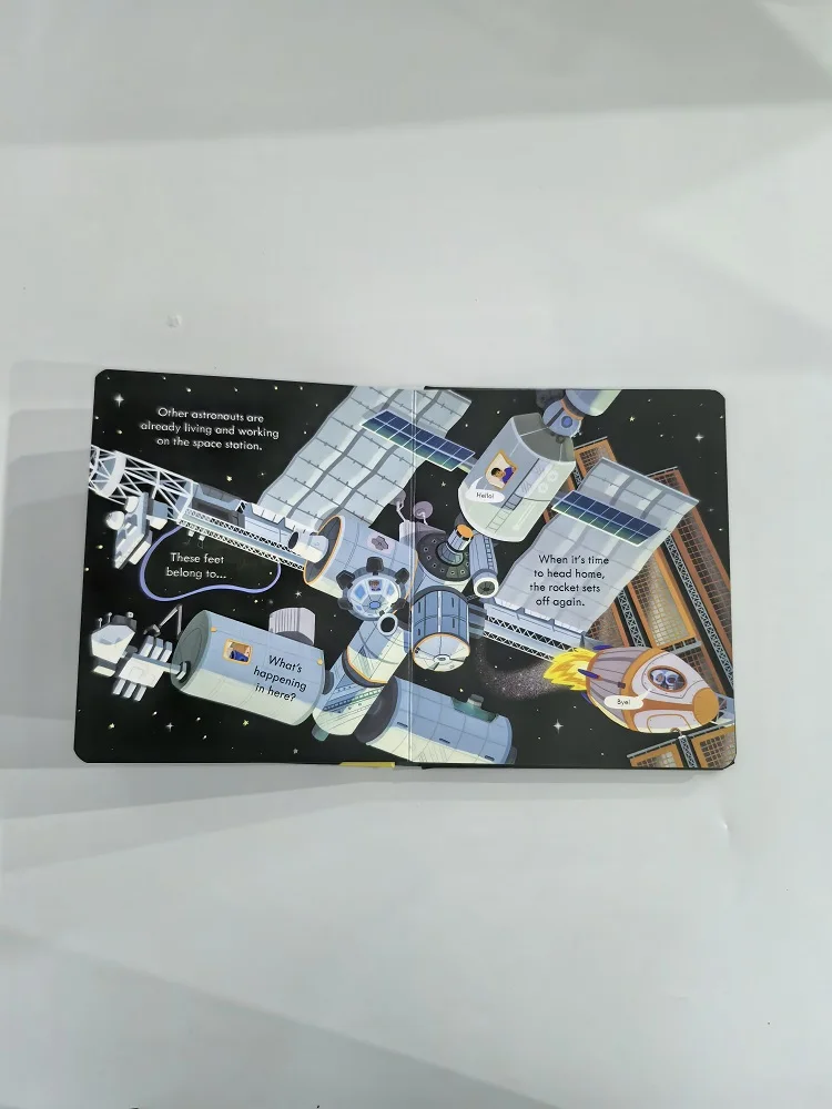 Usborne English Educational Picture Book Peep Inside How A Rocket Works For Children Baby Early Reading Gift