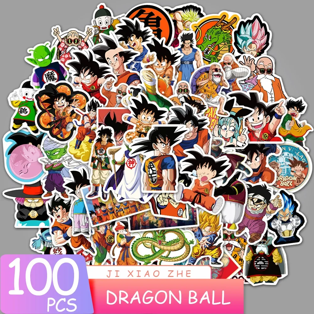 100 Uds. Pegatinas de Anime variadas Attack on Titan Dragon Ball One Piece Demon Slayer funda de teléfono impermeable paquete de pegatinas bonitas