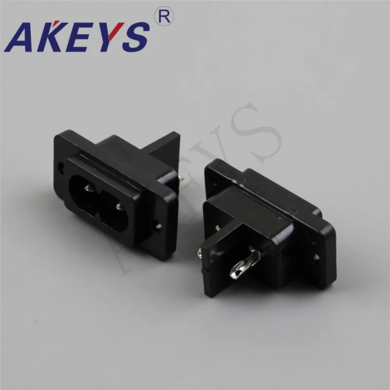 10 PCS AC-004A AC Power Inlet Socket Two - hole weldable socket eight character socket