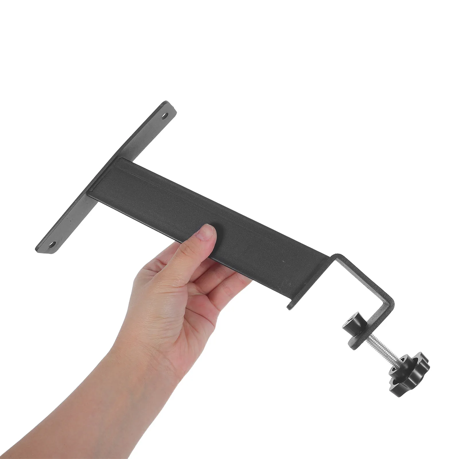 2pcs-steel-desk-clamp-extension-bracket-over-desk-shelf-clamp-for-tabletop-extender-rack-space-saving-workbench-edge-mount