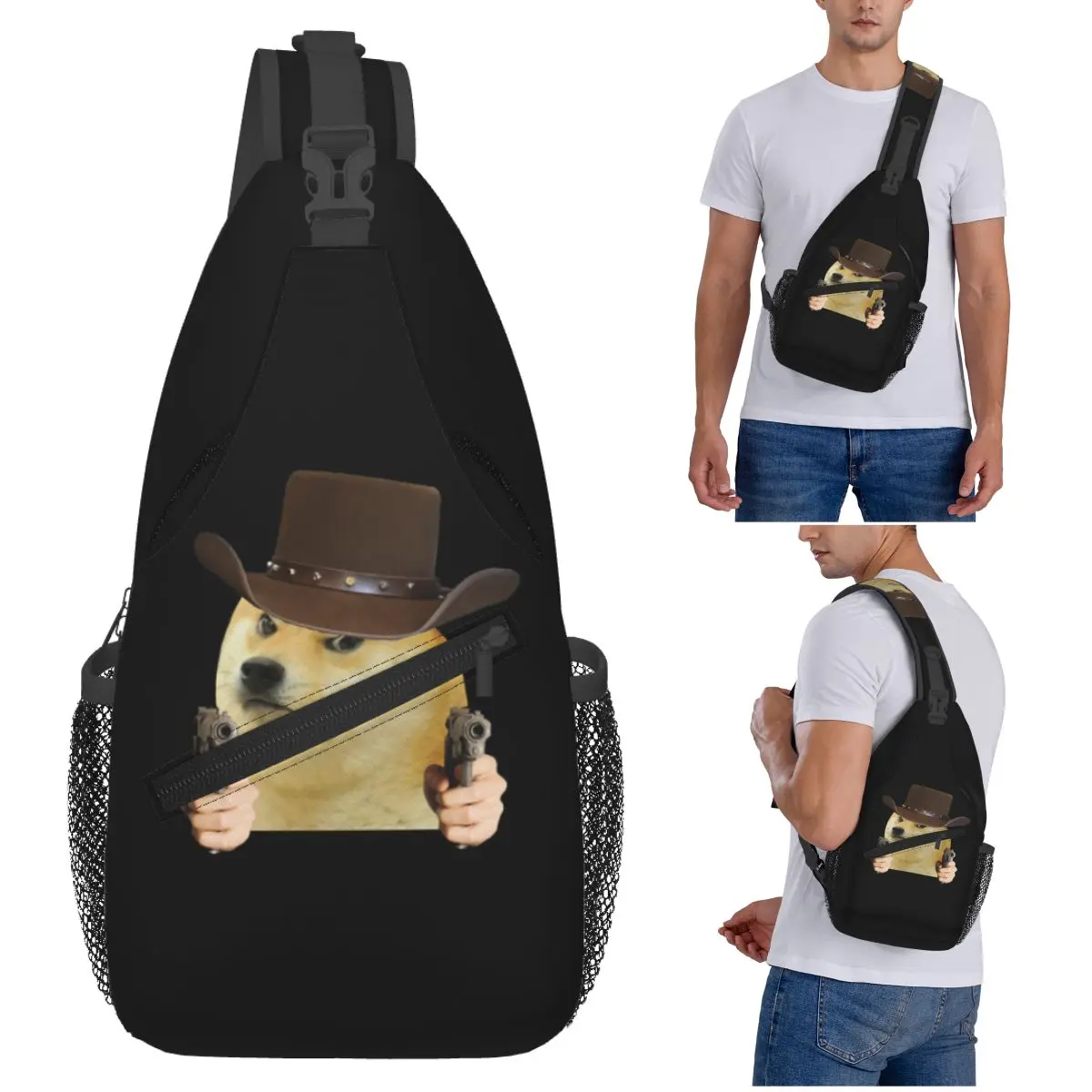 

Doge Shiba Inu Memes нагрудная сумка мужской рюкзак через плечо нагрудная сумка дорожный походный рюкзак сумка на плечо