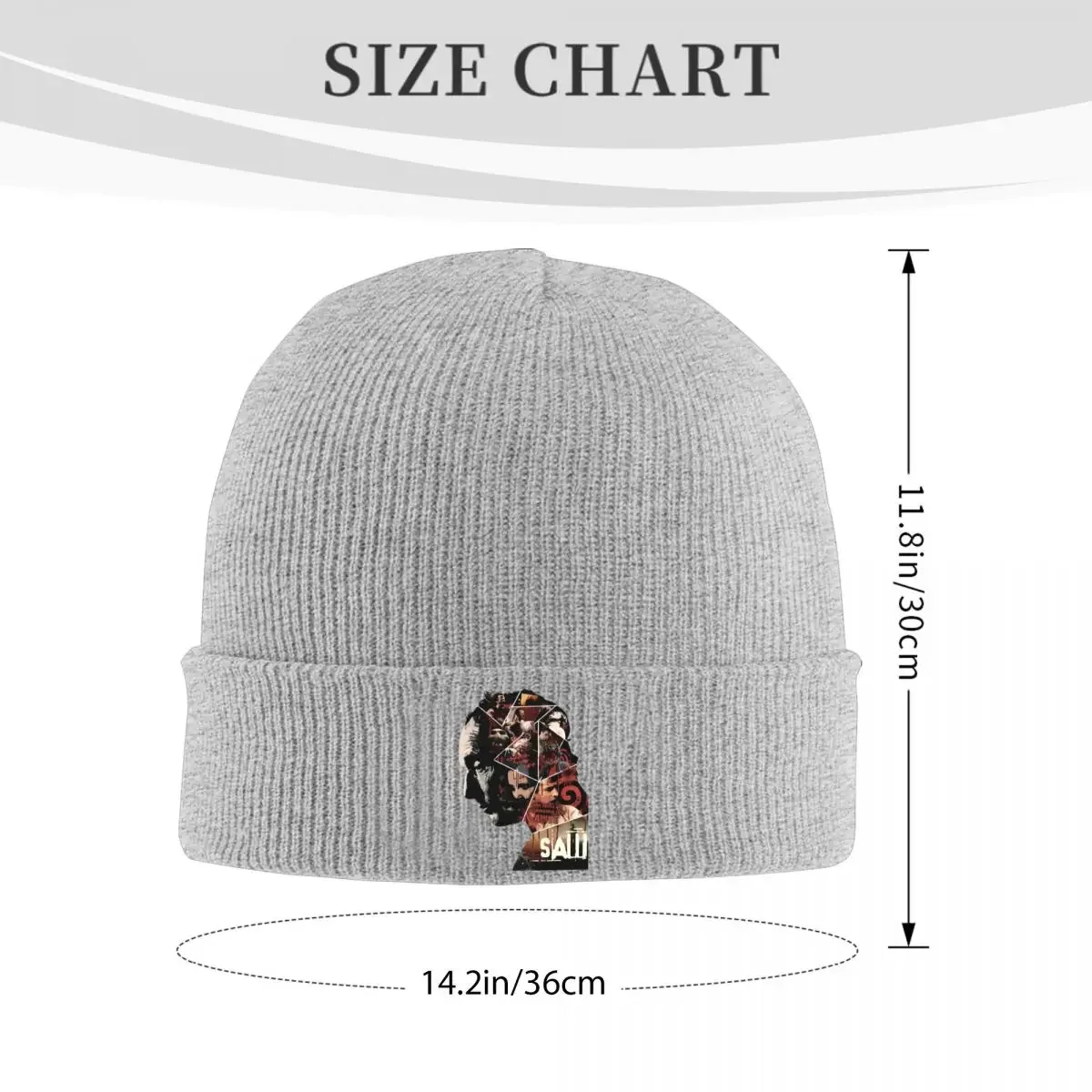 Saw Poster Knitted Caps for Women Men Skullies Beanies Autumn Winter Hat Horror Movie Billy Warm Caps