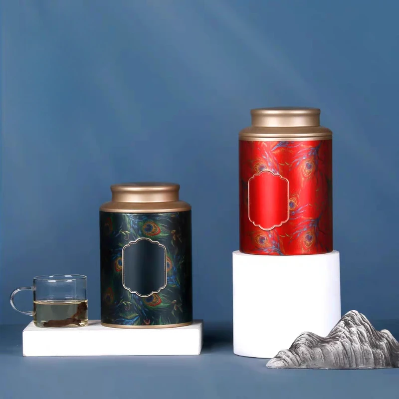 Tea Cans Iron Cans New Iron Boxes Empty Cans Half A Pound One Pound Dianhong Tea Rock Tea Jin Junmei Large Round