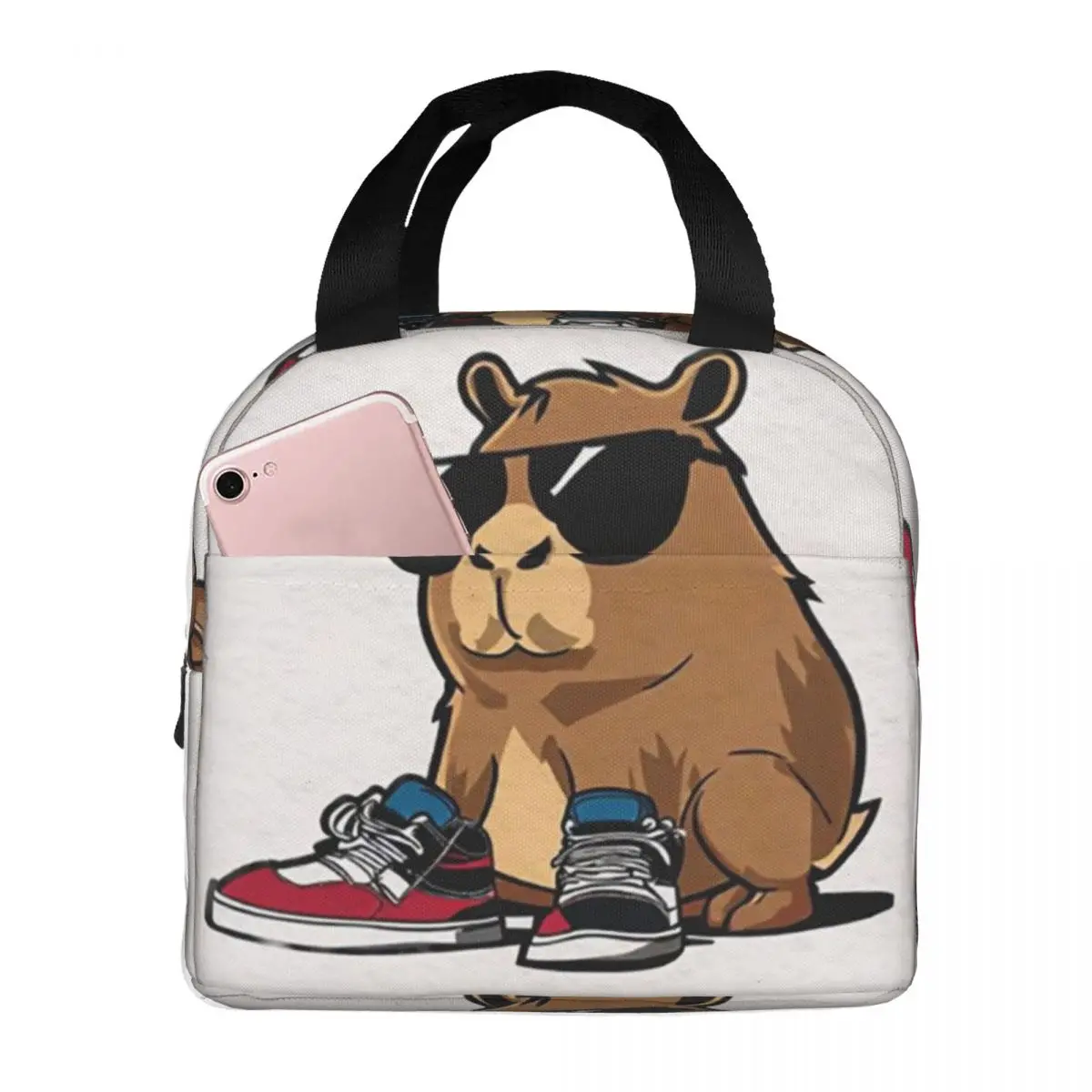 

Cute Capybara Collage Insulated Lunch Bag for Kids School Cooler Thermal Food Box Tote Leakproof Lunch Boxes Container
