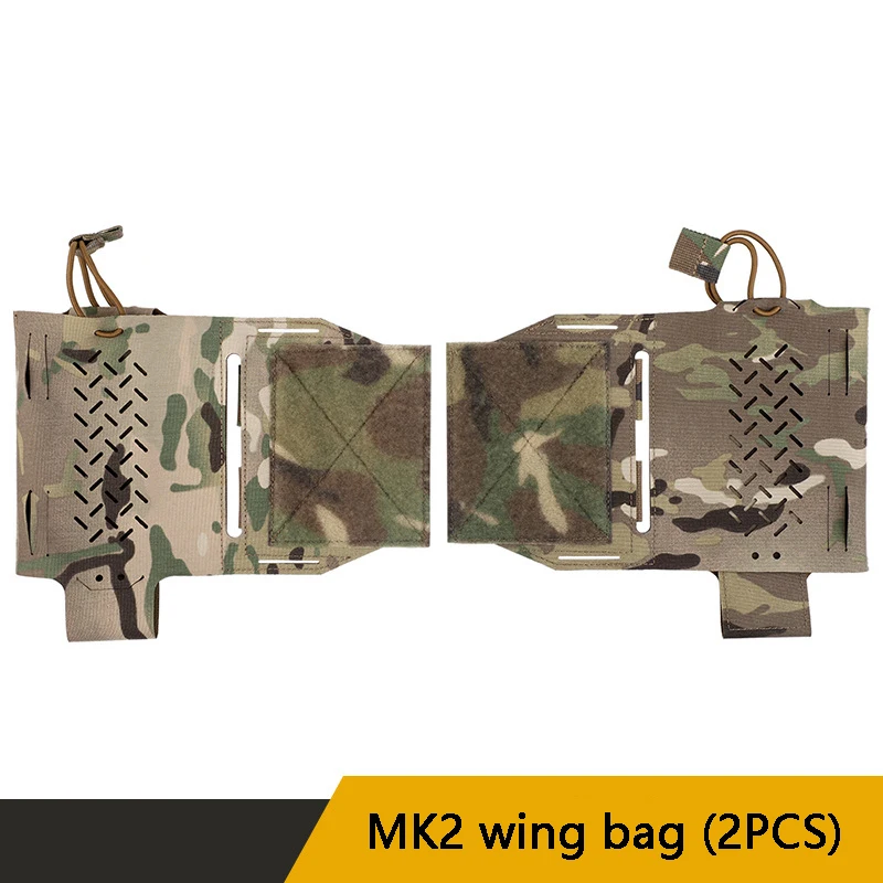 Tactical Chest Hanging Expansion Magic Tape,Quick Release Multifunctional Accessory Bag,MK2 Camo Wing Bag for Sprintus System