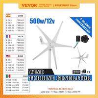 VEVOR 400W 500W Wind Turbine Generator 12V 24V 5-Blade Charge Controller Windmill RV Yacht Farm Small Wind Generator Home Use