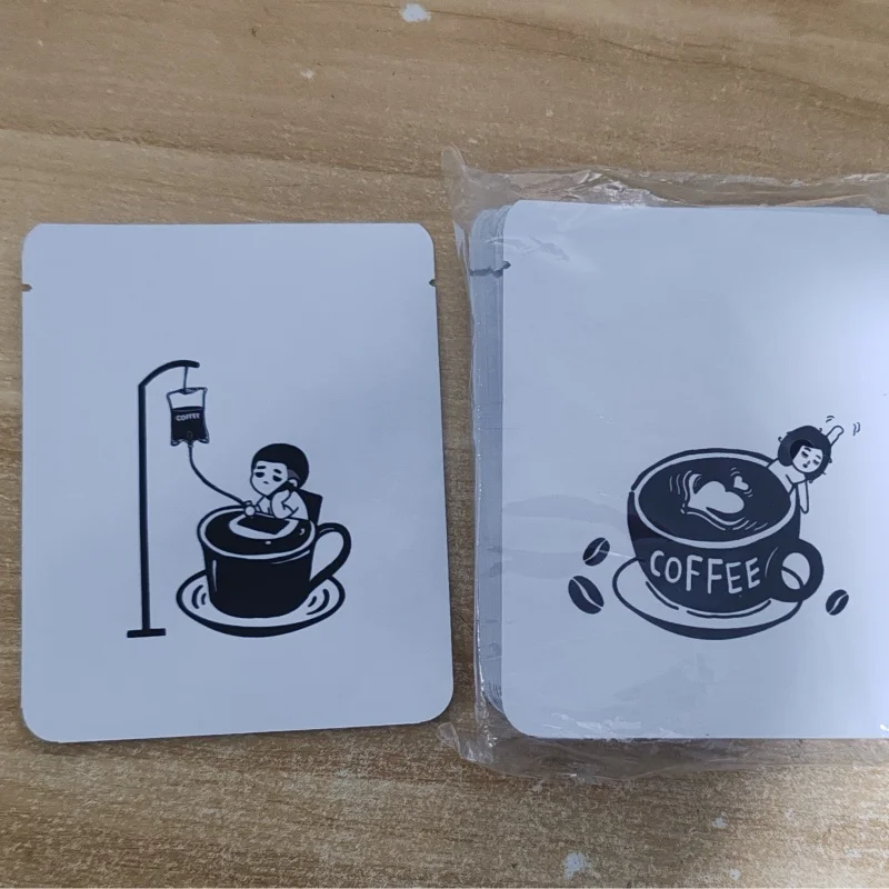

100PCS Al Foil Open Top Ear Drip Coffee Packaging Bag DIY Matcha Cocoa Tea Snack Candy Sugar Heat Sealing Storage Pouches