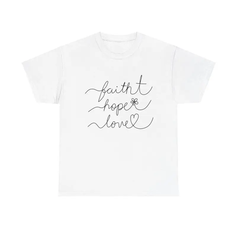 Fé esperança amor t camisa cristão 1 corinthianos 13 13 versículo da bíblia citação presente